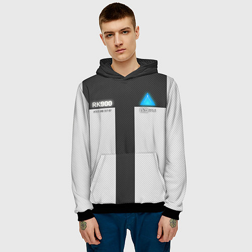 Мужская толстовка RK900: Become Human / 3D-Черный – фото 3
