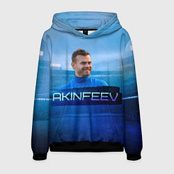 Толстовка-худи мужская Akinfeev, цвет: 3D-черный