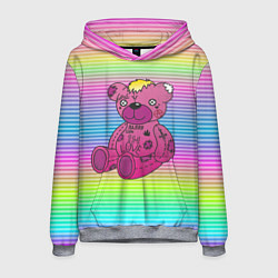 Толстовка-худи мужская Lil Peep Bear, цвет: 3D-меланж