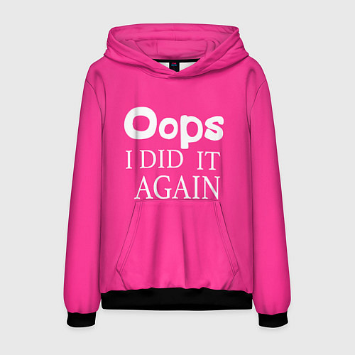Мужская толстовка Ooops: I did it again / 3D-Черный – фото 1