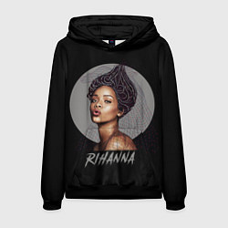 Толстовка-худи мужская Rihanna, цвет: 3D-черный