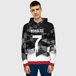 Толстовка-худи мужская CRonaldo 7, цвет: 3D-красный — фото 2