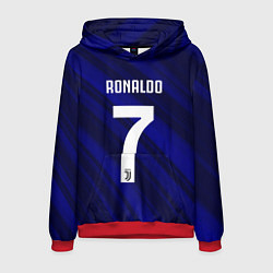 Толстовка-худи мужская Ronaldo 7: Blue Sport, цвет: 3D-красный