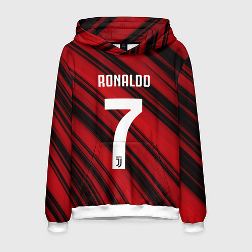 Мужская толстовка Ronaldo 7: Red Sport / 3D-Белый – фото 1