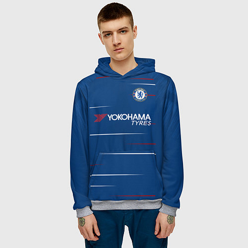 Мужская толстовка FC Chelsea Home 18-19 / 3D-Меланж – фото 3