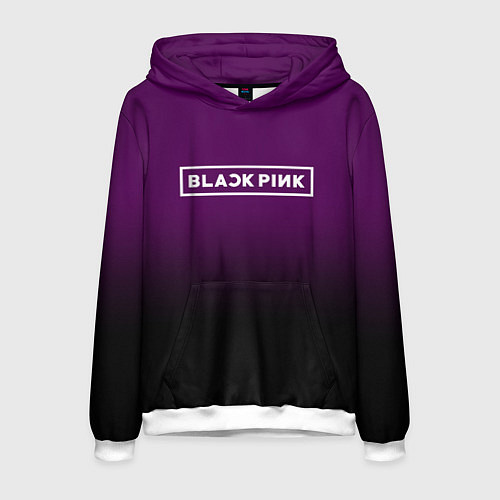 Мужская толстовка Black Pink: Violet Gradient / 3D-Белый – фото 1