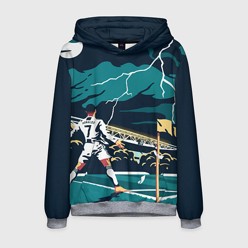 Мужская толстовка Ronaldo lightning / 3D-Меланж – фото 1