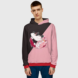 Толстовка-худи мужская MONOKUMA X MONOMI, цвет: 3D-красный — фото 2