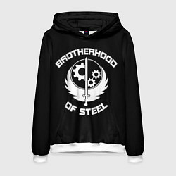 Толстовка-худи мужская Brothood of Steel, цвет: 3D-белый
