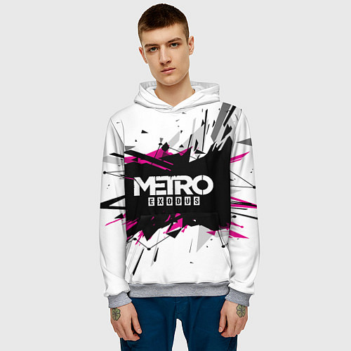 Мужская толстовка Metro: Exodus Purple / 3D-Меланж – фото 3