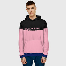 Толстовка-худи мужская Black Pink: In Your Area, цвет: 3D-синий — фото 2