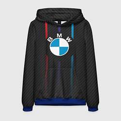 Толстовка-худи мужская BMW: Three Lines, цвет: 3D-синий