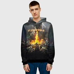 Толстовка-худи мужская TES: Dragon Flame, цвет: 3D-черный — фото 2