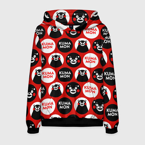 Мужская толстовка Kumamon Pattern / 3D-Черный – фото 1