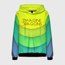 Толстовка-худи мужская Imagine Dragons: Lime Colour, цвет: 3D-черный