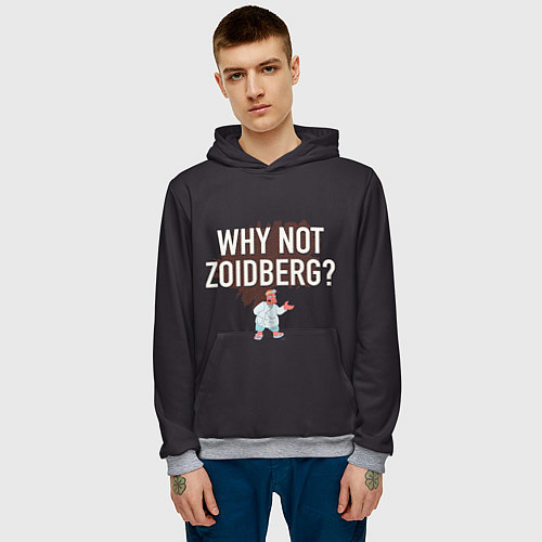 Мужская толстовка Why not Zoidberg? / 3D-Меланж – фото 3