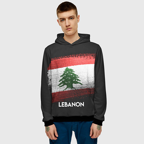 Мужская толстовка Lebanon Style / 3D-Черный – фото 3
