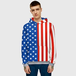Толстовка-худи мужская American Patriot, цвет: 3D-меланж — фото 2