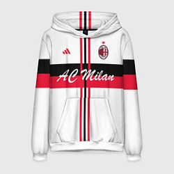 Толстовка-худи мужская AC Milan: White Form, цвет: 3D-белый