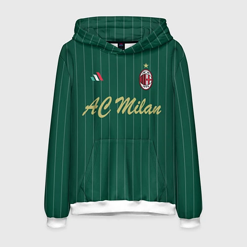 Мужская толстовка AC Milan: Green Form / 3D-Белый – фото 1