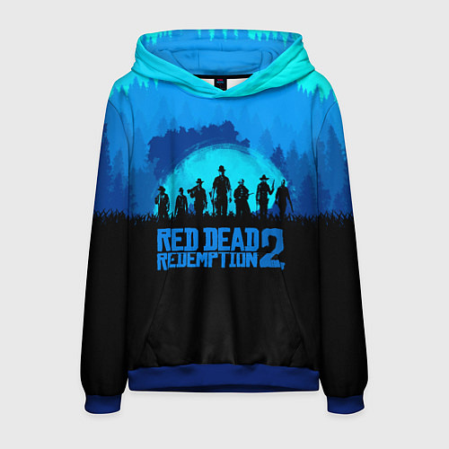 Мужская толстовка RDR 2: Blue Style / 3D-Синий – фото 1
