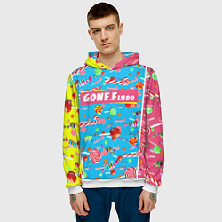 Толстовка-худи мужская GONE Fludd, цвет: 3D-белый — фото 2