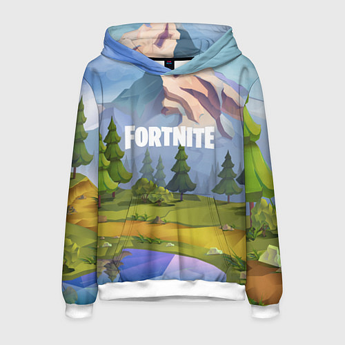 Мужская толстовка Fortnite: Forest View / 3D-Белый – фото 1
