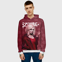 Толстовка-худи мужская I-ZOMBIE, цвет: 3D-белый — фото 2