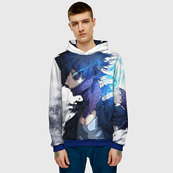 Толстовка-худи мужская Академия героев - Даби, цвет: 3D-синий — фото 2