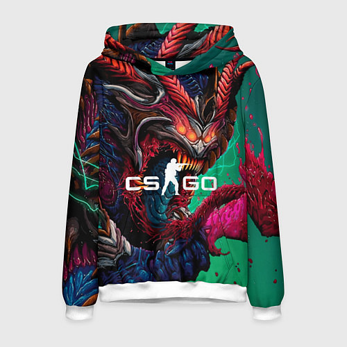 Мужская толстовка CS GO hyper beast skin / 3D-Белый – фото 1