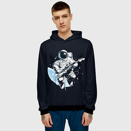 Мужская толстовка Space rock / 3D-Черный – фото 3