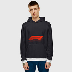 Толстовка-худи мужская Formula 1, цвет: 3D-белый — фото 2