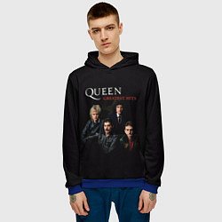 Толстовка-худи мужская Queen: Greatests Hits, цвет: 3D-синий — фото 2