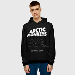 Толстовка-худи мужская Arctic Monkeys: Do i wanna know?, цвет: 3D-черный — фото 2