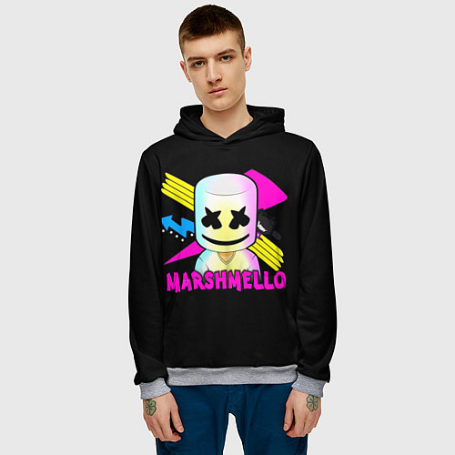 Мужская толстовка Marshmello DJ / 3D-Меланж – фото 3