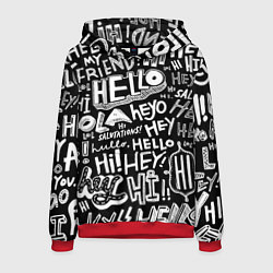 Толстовка-худи мужская Hello Pattern, цвет: 3D-красный