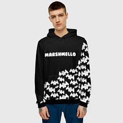 Толстовка-худи мужская Marshmello: Dark Side, цвет: 3D-черный — фото 2