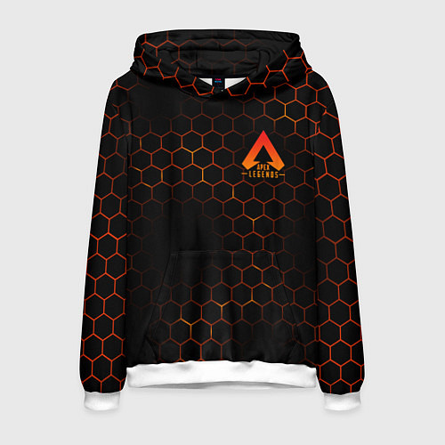 Мужская толстовка Apex Legends: Orange Carbon / 3D-Белый – фото 1