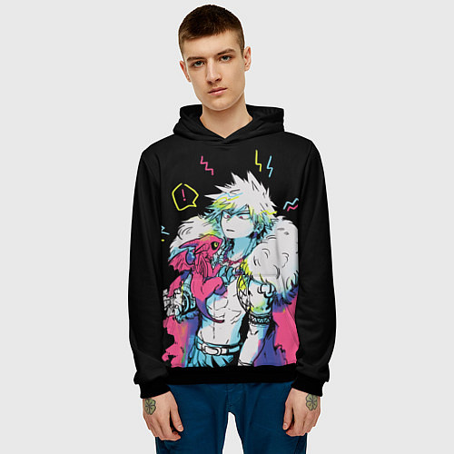 Мужская толстовка Кацуки / 3D-Черный – фото 3