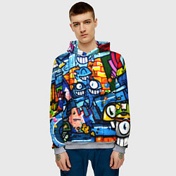 Толстовка-худи мужская Graffiti Exclusive, цвет: 3D-меланж — фото 2