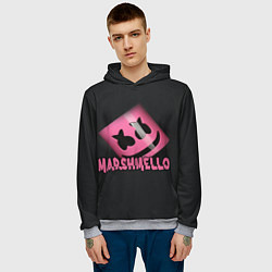 Толстовка-худи мужская Marshmello, цвет: 3D-меланж — фото 2