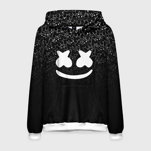 Мужская толстовка Marshmello Black / 3D-Белый – фото 1