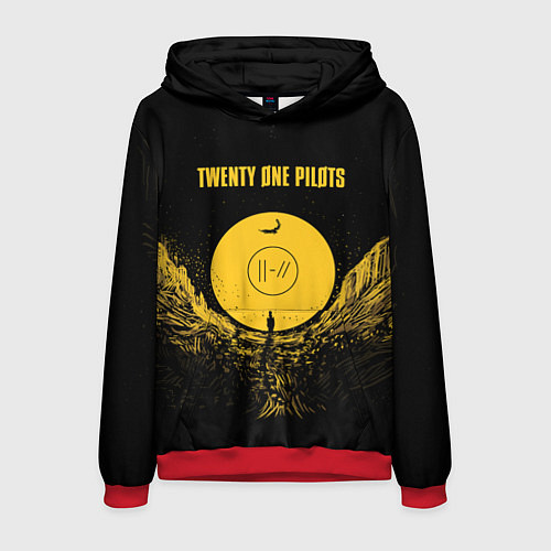 Мужская толстовка Twenty One Pilots: Yellow Moon / 3D-Красный – фото 1