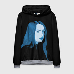 Толстовка-худи мужская Billie Eilish: Blue Style, цвет: 3D-меланж