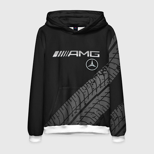Мужская толстовка Mercedes AMG: Street Racing / 3D-Белый – фото 1