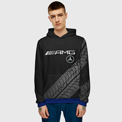 Толстовка-худи мужская Mercedes AMG: Street Racing, цвет: 3D-синий — фото 2