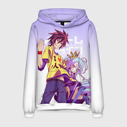 Толстовка-худи мужская No Game No Life, цвет: 3D-белый