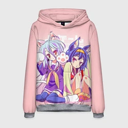 Толстовка-худи мужская No Game No Life, цвет: 3D-меланж