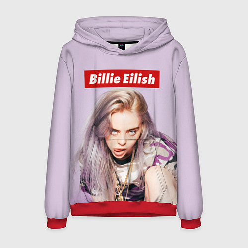 Мужская толстовка Billie Eilish: Bored / 3D-Красный – фото 1