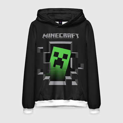 Мужская толстовка Minecraft Creeper / 3D-Белый – фото 1